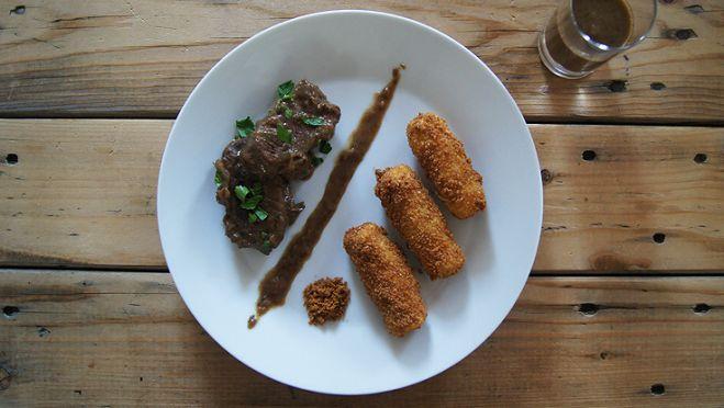 Carbonnades flamandes et croquettes de pommes de terre