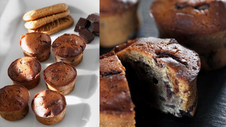 Muffins chocolat caramel speculoos